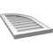 Ekena Millwork Quarter Round Top Right Surface Mount PVC Gable Vent w/ 2"W x 2"P Brickmould Sill Frame, 14"W x 26"H GVPQR14X2603SN - alternate 3